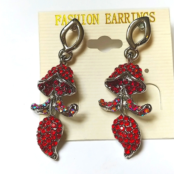 Red dragonflies hair clip & ✨FREE✨ earrings NWT - Picture 7 of 7